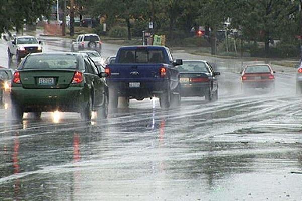 Driving safely in heavy rain